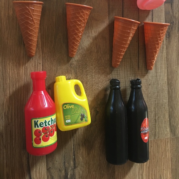 Lot Of Plastic Play Food With Shopping Basket - Picture 10 of 13